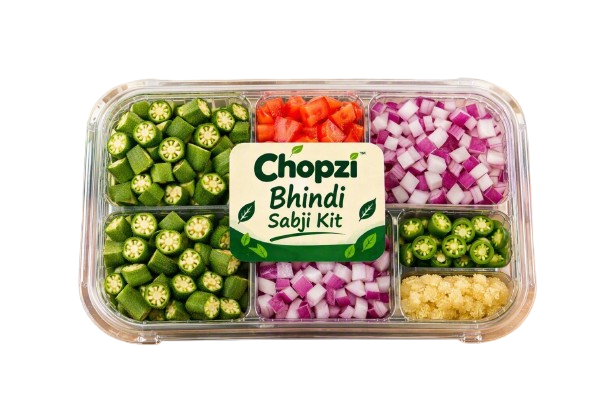 Fresh vegetables for Bhindi Sabji Kit